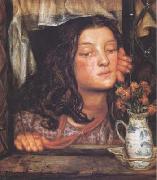 Girl at a Lattice (mk28), Dante Gabriel Rossetti